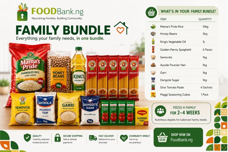 FoodBank.ng Family Bundle: Stock Your Kitchen in One Order